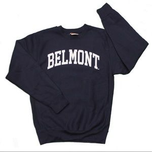 Belmont Navy Blue Crewneck Sweatshirt